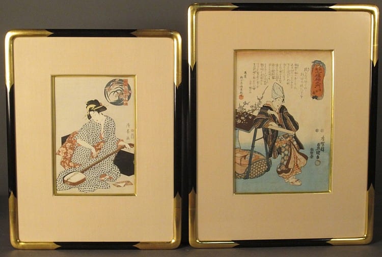 Kiyomine comparable auction result: kiyomine 1787 1868 japan 2 woodblock prints