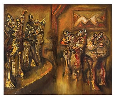 jazzamoart orquesta jazzista firmado y fechado 92 leo sobre tela 110 x 130 cm morton empe os · Morton Subastas · 2015-03-19 Jazzamoart comparable auction result: jazzamoart orquesta jazzista firmado y fechado 92 leo sobre tela 110 x 130 cm morton empe os