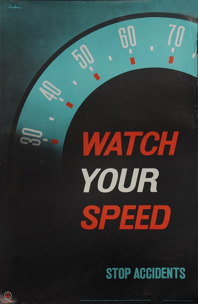 Leonard Cusden comparable auction result: leonard cusden attrib watch your speed stop a