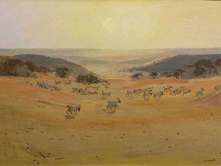 Walter Westbrook comparable auction result: walter westbrook sa born 1921 oil kraal toe signed dated 71 titled verso 70 x 100