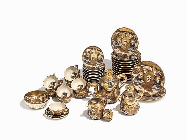 Maruni/Fujati, Satsuma Tea Set for 12 People, 1920s sold by Auctionata Paddle8 AG, lot 108 — auction record photograph