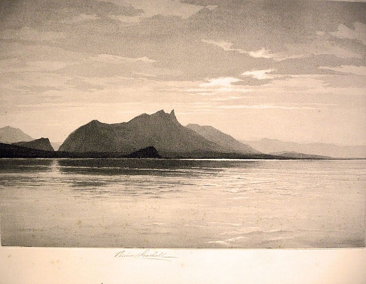 Percival Gaskell comparable auction result: on the lake of thun by percival gaskell