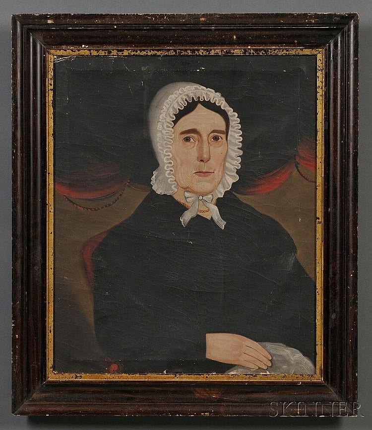 William W. Kennedy comparable auction result: william w kennedy act maryland massachusetts 1817 1871 portrait of a woman wearing a white ruffled bonnet signed w w kennedy pt