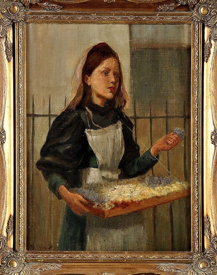 John William Gilroy comparable auction result: john william gilroy 1868 1944 a young woman sel