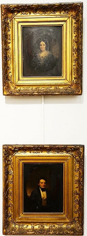 George Linen comparable auction result: george linen 1802 1888 pair of small oval portraits dudley sanford gregory 1800 1874 and his wife ann maria gregory
