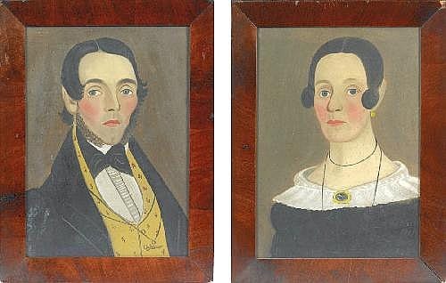 William W. Kennedy comparable auction result: william w kennedy 1817 1871 pair of portraits