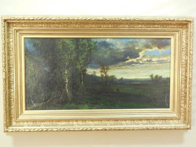 Oil Landscape Painting Signed, Wust sold by Greenwich Auction, lot 55 — auction record photograph