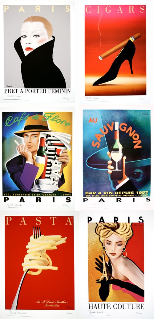 GROUP OF SIX LIMITED EDITION SIGNED & NUMBERED PRINTS BY RAZZIA sold by The Ross Art Group, Inc, lot 150 — auction record photograph