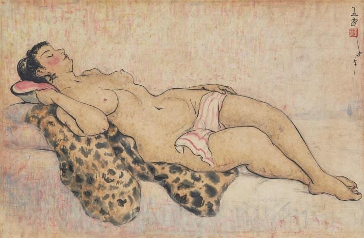 Pan Yuliang | Reclining Nude comparable sale