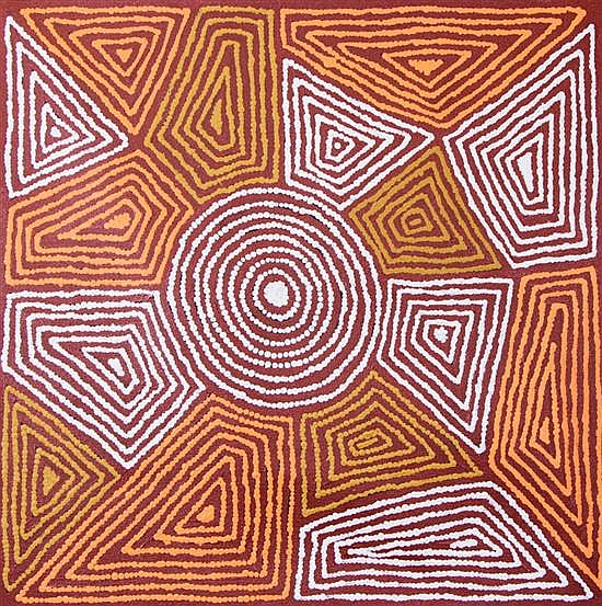 Rosie Nampitjinpa comparable auction result: rosie nampitjinpa women s ceremony acrylic on linen
