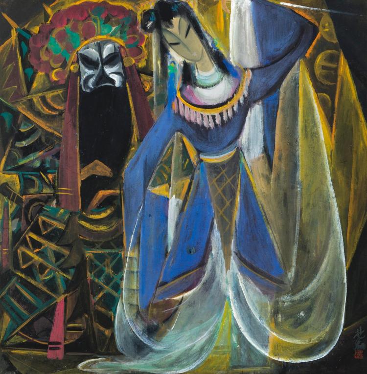 Lin Fengmian (1900-1991) | Opera Figures comparable sale