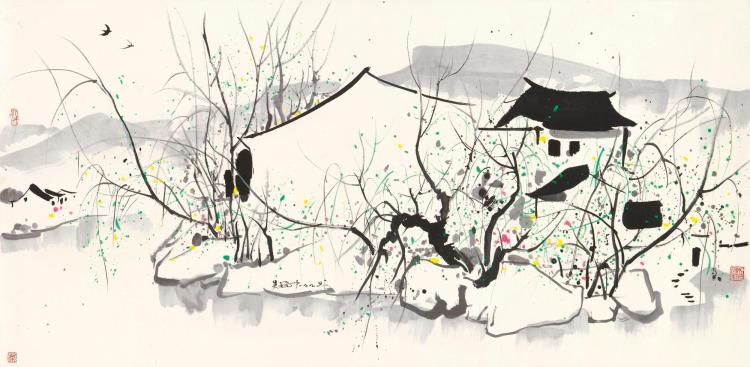 Wu Guanzhong (1919-2010) | Dwellings by the Water comparable sale