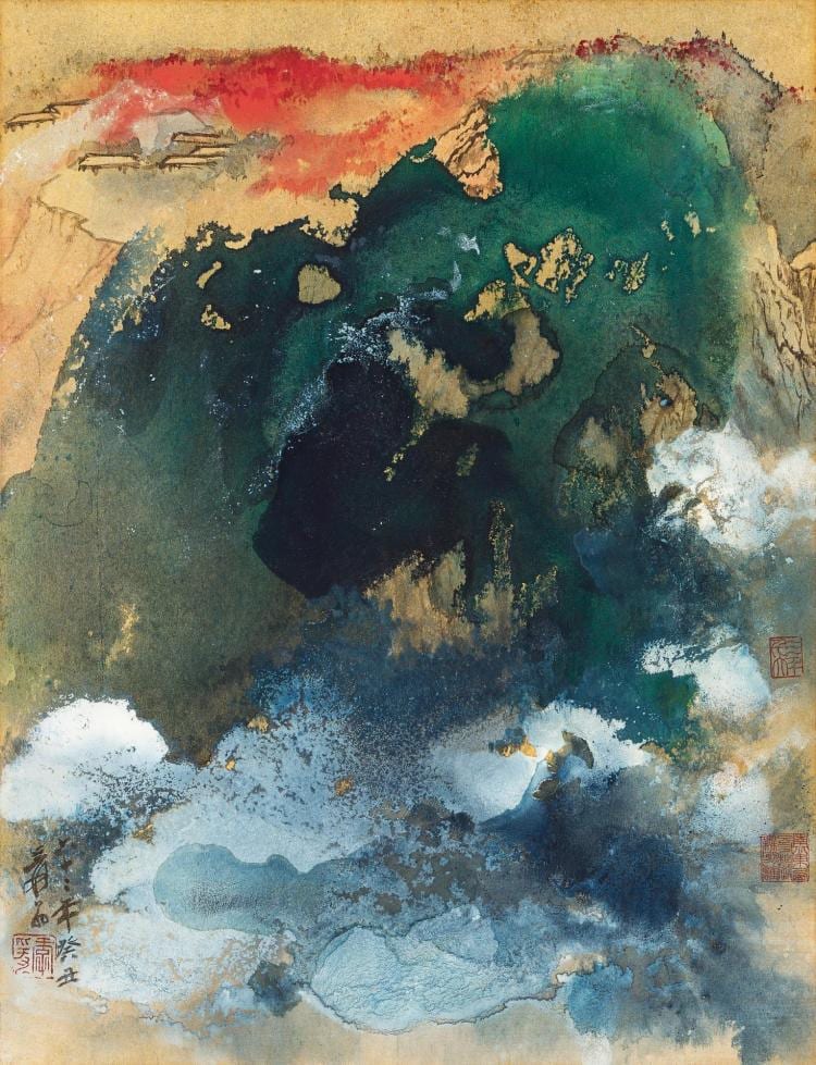 Zhang Daqian (CHANG DAI-CHIEN, 1899-1983) | Autumn Mountains at Dawn comparable sale