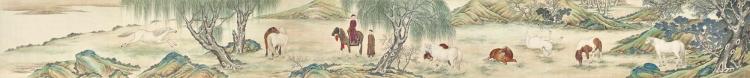 Ma Jin (1900-1970) | Appreciating Horses in the Countryside comparable sale