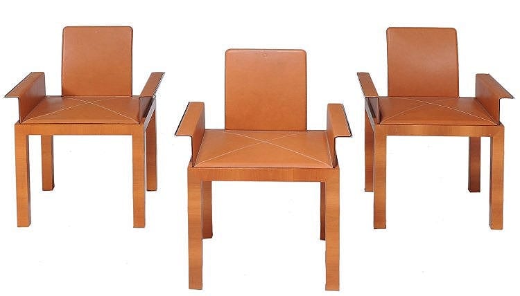 Jaime Tresserra Clapes comparable auction result: jaime tresserra clapes a set of three haiko walnut and tan or hazelnut