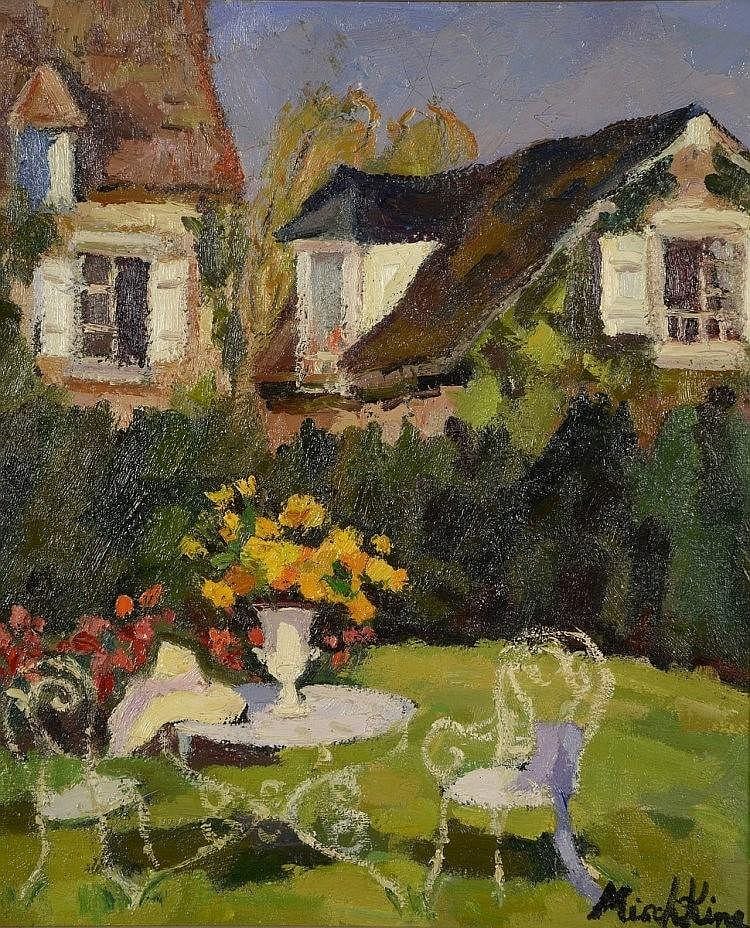 Olga Mischkine comparable auction result: olga mischkine 1910 1985 femme dans un jardin huile sur toile