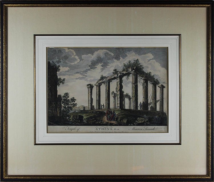 Georg Christoph Kilian comparable auction result: georg christoph kilian german 1709 1781 temple of athens minerva suniade and habitant de l ile de naxia handcolored engravings