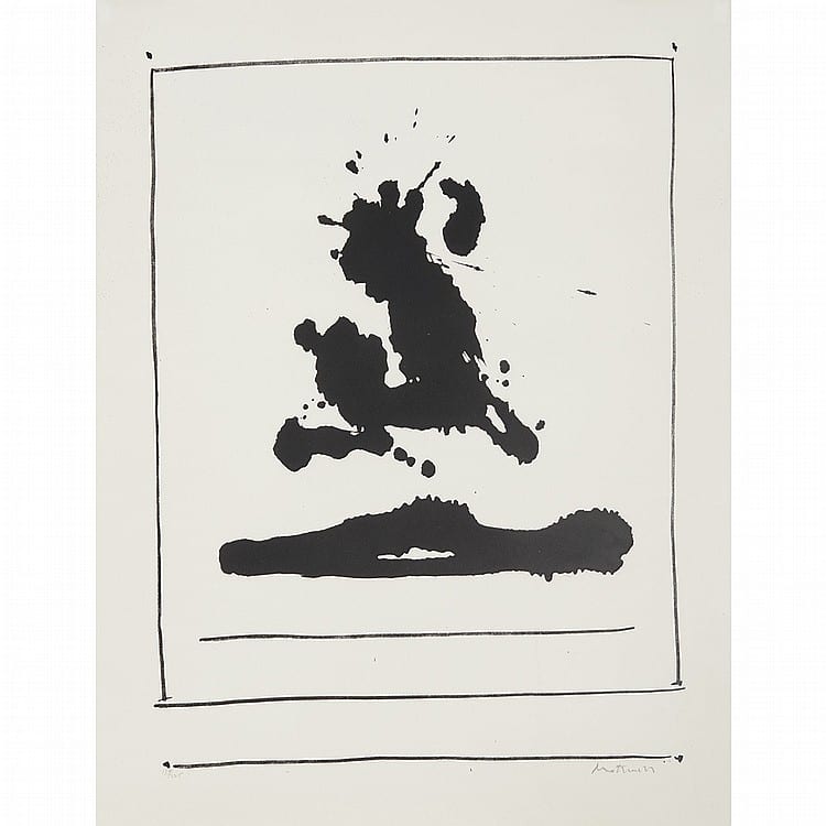 Robert Motherwell UNTITLED Lithograph sold by DOYLE Auctioneers & Appraisers, lot 123 — auction record photograph