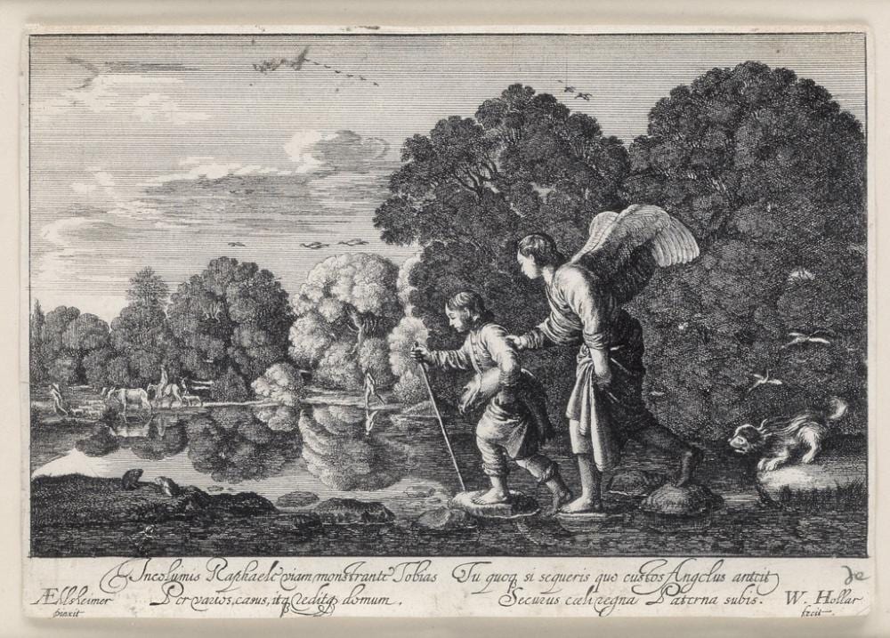 hendrick goudt after elsheimer tobias and the angel · Swann Auction Galleries · 2015-04-29 Hendrick Goudt comparable auction result: hendrick goudt after elsheimer tobias and the angel