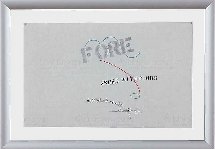 Lawrence Charles Weiner comparable auction result: golf as we know it