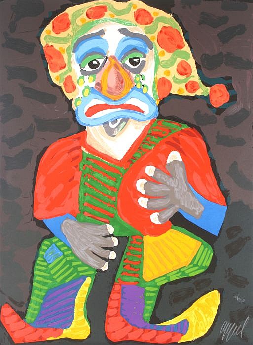 karel christiaan appel dutch 1921 2006 pagliacci 1984 color lithograph · Gray's Auctioneers · 2015-05-06 Karel comparable auction result: karel christiaan appel dutch 1921 2006 pagliacci 1984 color lithograph