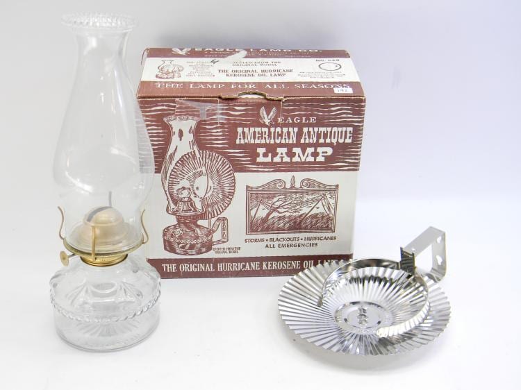 Eagle Brand Hurricane Kerosene Oil Lamp sold by Lindberg Auctions, lot 192 — auction record photograph