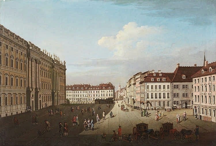 Johann Georg Rosenberg comparable auction result: johann georg rosenberg a view of berlin palace square seen from the west