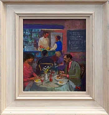 David Wood comparable auction result: david wood 1933 1996 oil on canvas in the k