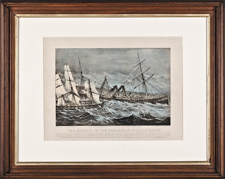 Rare 1873 Currier + Ives Large Color Print sold by Early American History Auctions, lot 238 — auction record photograph