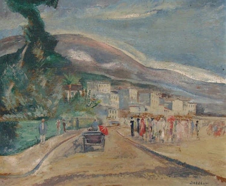 Eric Detthow comparable auction result: eric detthow 1888 1952 riviera scene oil on board signed 45 5cm x 54 5cm