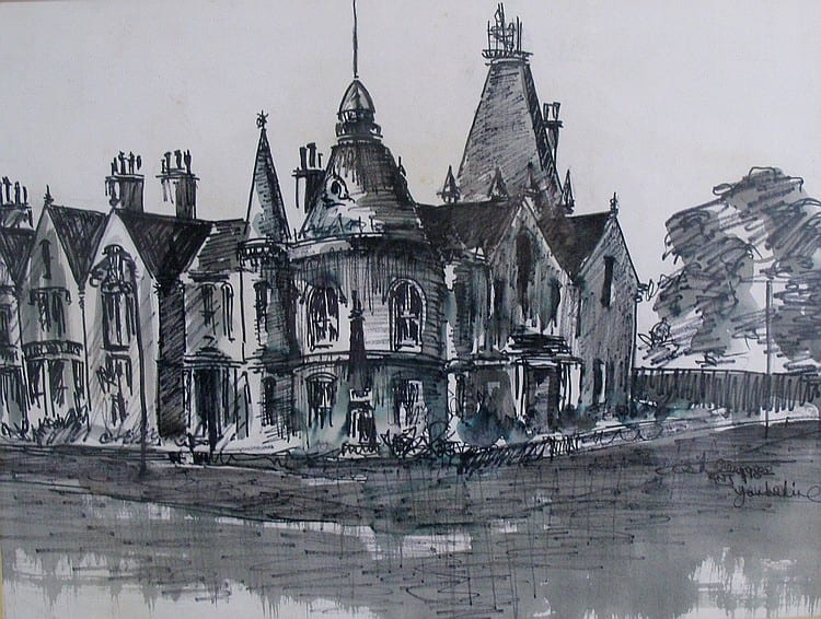 Ashley Jackson comparable auction result: ashley jackson 1940 yorkshire signed and titled pen and wash study