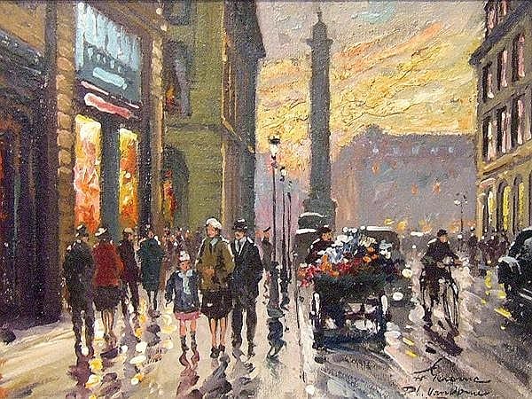 Francois Gerome Paris Street Scene Oil/Canvas sold by Ripley Auctions, lot 211 — auction record photograph