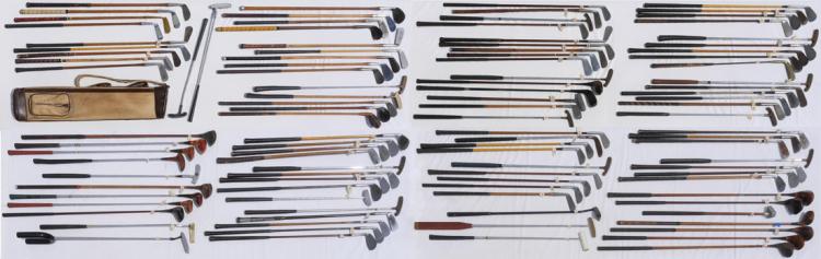 APPROX 106 VINTAGE & ANTIQUE GOLF CLUBS sold by Burchard Galleries Inc, lot 1409 — auction record photograph