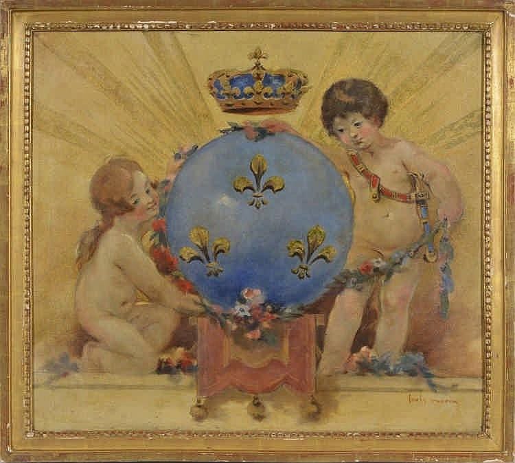 louis morin 1855 1938 les armes de france paire d huiles sur to · Geneve Encheres · 2015-04-29 Louis Morin comparable auction result: louis morin 1855 1938 les armes de france paire d huiles sur to