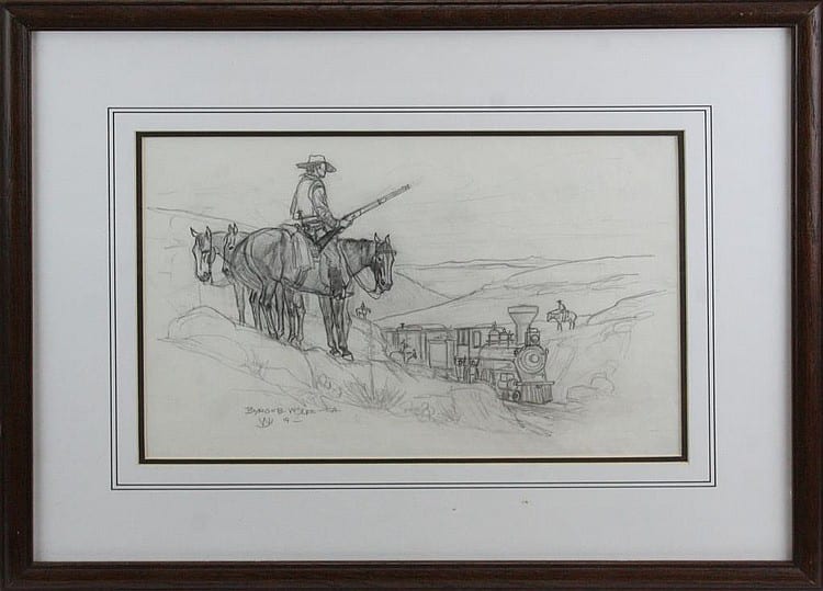 Byron B. Wolfe comparable auction result: byron b wolfe 1904 1973 southwestern sketch