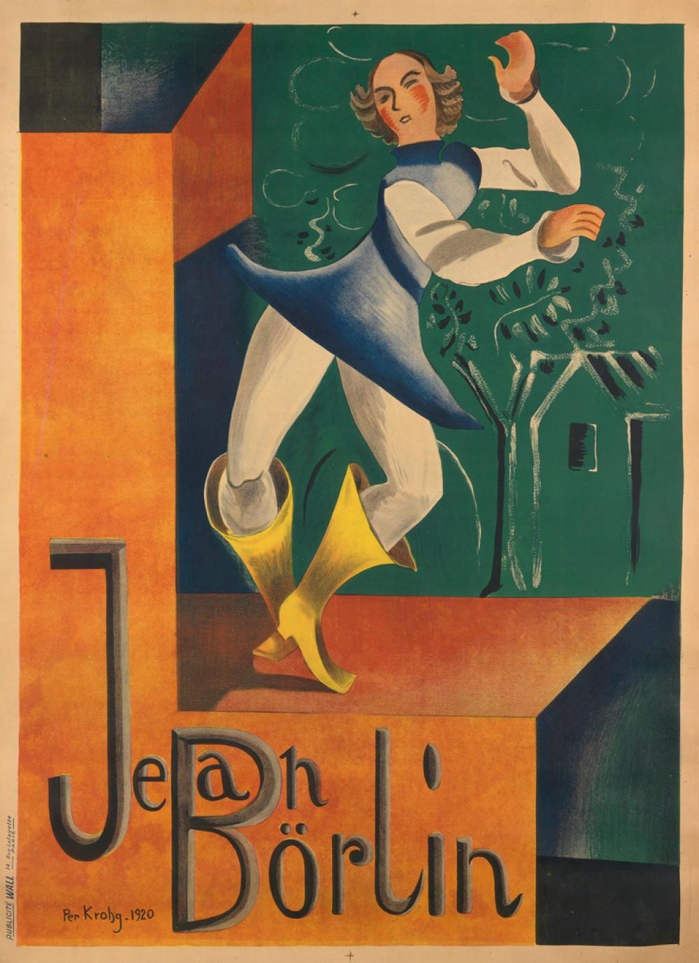 Per Krohg comparable auction result: per krohg 1889 1965 jean b rlin 1920 62x 45 inches 159x162 cm publicite wall paris