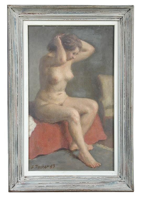 fermin rocker american 1907 2004 nude tying up her hair signed lower left f rocker 63 · Cheffins · 2015-04-30 Fermin Rocker comparable auction result: fermin rocker american 1907 2004 nude tying up her hair signed lower left f rocker 63