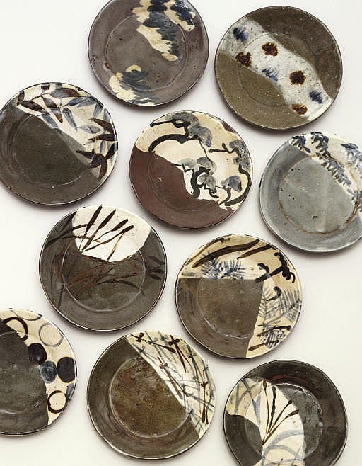 Ogata Kenzan comparable auction result: a set of ten dishes