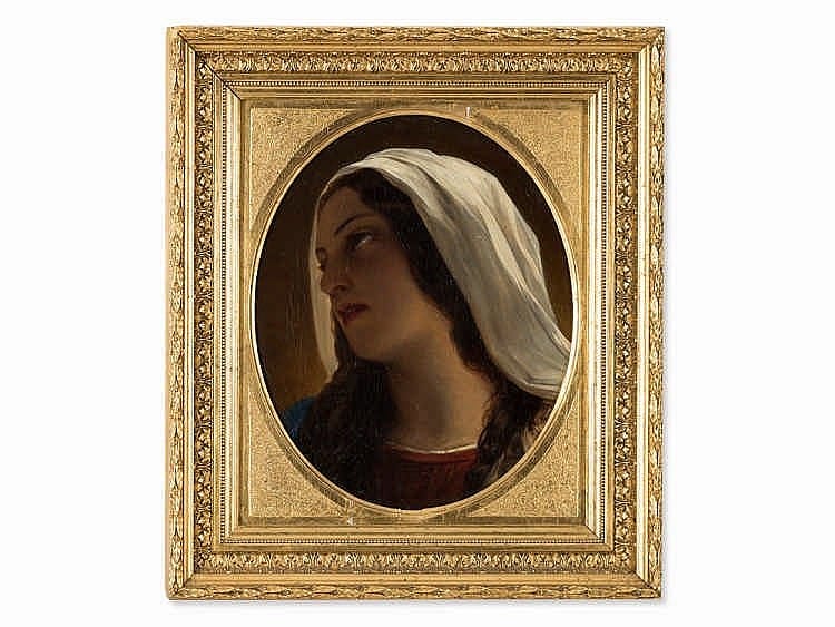 Albert Gräfle comparable auction result: albert graefle 1807 1889 portrait of the madonna 19th c