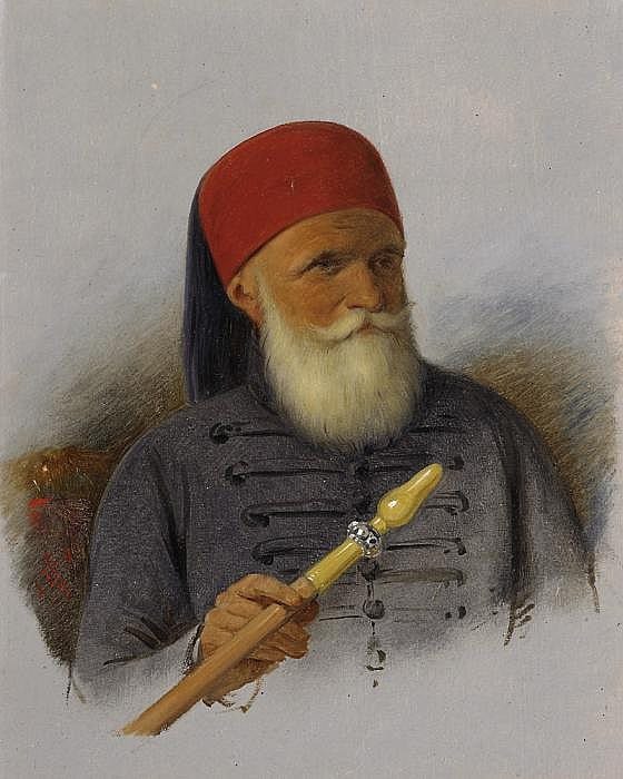 Konstantin Johann Franz Cretius comparable auction result: portrait of a sultan