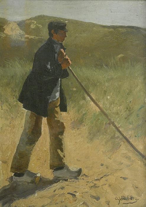 Olof Jernberg comparable auction result: fishermen in the dunes