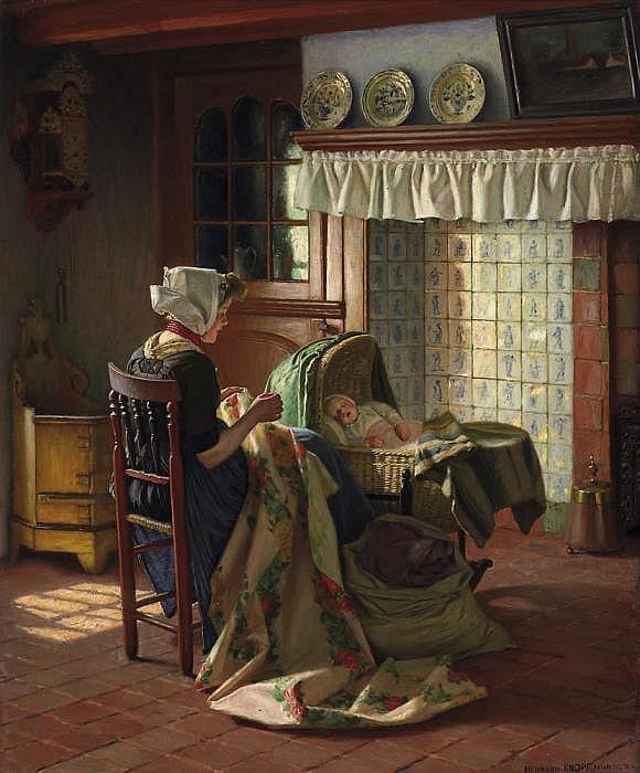 Hermann Knopf comparable auction result: dutch indoor scene