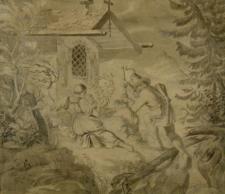 Heinrich Franz Gaudenz von Rustige comparable auction result: two drawings