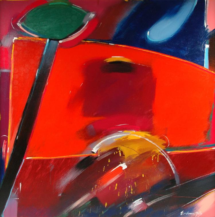 DARRYL ERDMANN (American b. 1951) A PAINTING, "Red," sold by Simpson Galleries, LLC, lot 377 — auction record photograph