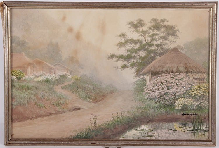 Tokusaburo Kobayashi comparable auction result: tokusaburo kobayashi japanese 1884 1949 watercolor