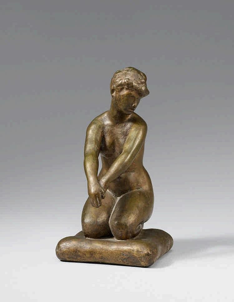 Karl Albiker comparable auction result: karl albiker kniende auf polster 1907