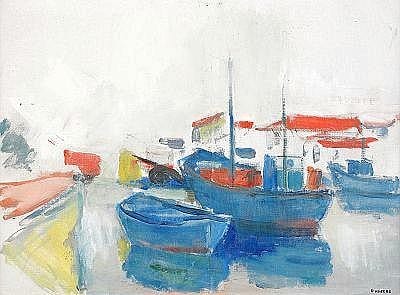 Gustav Rudberg comparable auction result: gustav rudberg 1915 2001bla skutor hven signerad