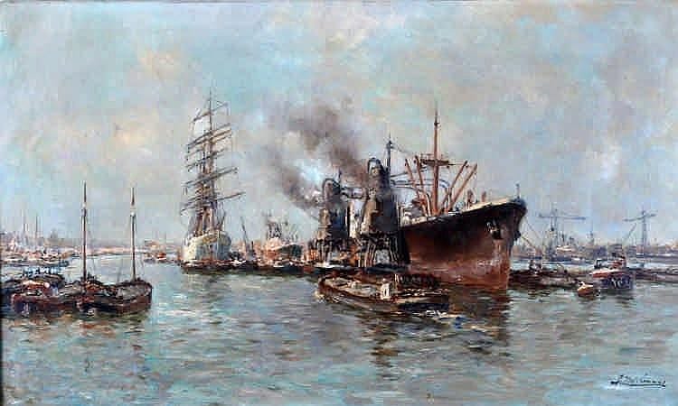 Johannes Petrus Molenaar comparable auction result: johannes petrus molenaar 1914 1989 havengezicht