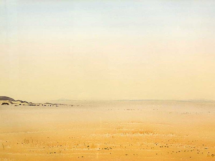 Walter Westbrook comparable auction result: walter westbrook sa 1921 2015 watercolour extensive landscape signed dated 84 53 x 73