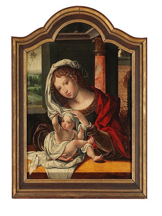 Jan (1478) Gossaert comparable auction result: mabuse maria mit kind
